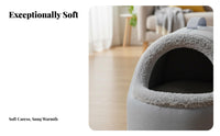 Heated Pet Den Automatic Heating Heated Feline Cave Private and Snug Pet House for Felines, Small Dogs, Cold Weather, Indoors, Living Room