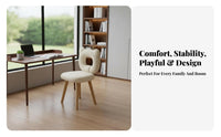 Bear-Shaped Backrest Chair 360-Degree Rotation Swivel Seat Comfortable Cushion