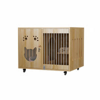 Cat Activity Center Indoor Cat House Cabinet Cat Tower Multi-level Cat House Wooden Panels Spacious Habitat Suitable for Living Room Bedroom