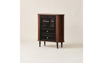 Fully Assembled TV Cabinet with Glass Doors Stylish TV Cabinet Elegant Media Console Stable for Living Room