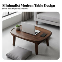 Foldable Floor Table Modern Minimalist design Foldable Leg Table Space-Saving Sturdy Construction for Students, Bedroom, Balcony