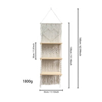 Macrame Wall Hanging Shelf Environmentally Conscious Macrame Wall Shelf Sturdy