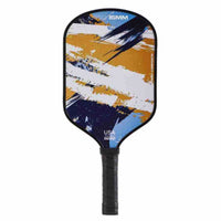 Black Edge Guard Carbon Fiber Pickleball Paddle Graphic Design Sports Equipment