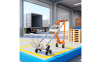 Telescoping Folding Hand Truck Aluminum Hand Truck with Four Wheels Portable Foldable Utility Cart Heavy-Duty for Movers, Home Moving, Warehouse, Office