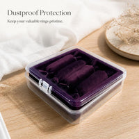 Velvet Jewelry Display Tray for Rings, Necklaces, and Bracelets - Desktop Organizer and Showcase