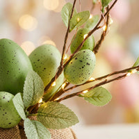 LED Easter Lighted Tree for Tabletop, Easter Tree with Colorful Eggs Battery Operated Artificial Decorative Tree Indoor for Home Table Decor