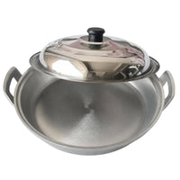 Flat Bottom Frying Pan Handmade Frying Pan with Loop Handles Easy to Clean