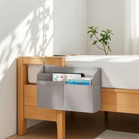 Hanging Storage Bag with Pockets Reinforced Bedside Organizer Long-Lasting