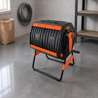 200 L Rotating Compost Tumbler Large Capacity Outdoor Storage Air Vents for Yard
