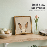Easter Bunny Wooden Decorative Plaque Spring Pastoral Style Tabletop Decor