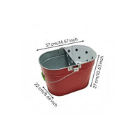 Iron Mop Container Embossed Cleaning Container Front Latch