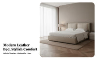 Modern Minimalist floor-standing & designStanding Headboard Soft Padded Bed rearrest Slim contour Upholstered Panel No Installation Required for Renters, homeowners, Adults, Apartment, Guest Room