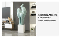 Good Luck Gift Horse Statue Floor Lamp Rechargeable Large Horse Ornament with Moon Light Tap Control Modern Creature Statue Light for Business Owners, New Homeowners, Hotel Lobby, Office, Living Room, Entryway
