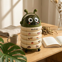 Trash Can Tall Design Sliding Lid Trash Can Removable Inner Buckets