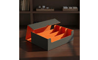 3-Row Card Storage Box Soft Flannel Lining Large Trading Card Case Deck Holder Box Secure Closure