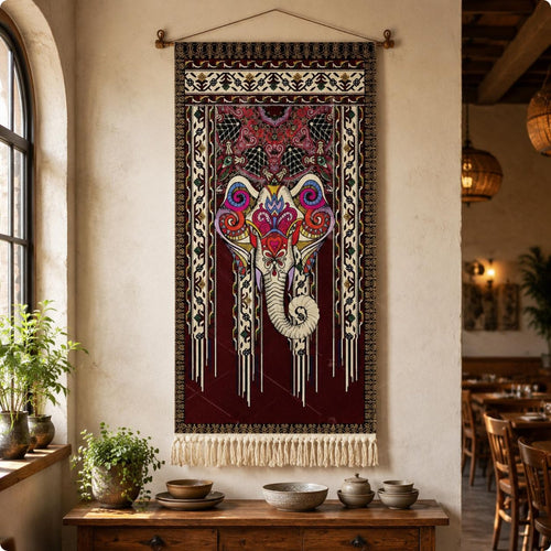 Bohemian Wall Hanging Ethnic Design Boho Tapestry Large Size for Dining Room