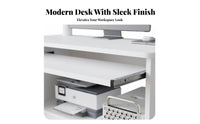 space-efficient Desk with Keyboard Tray Minimalist design Computer Table adaptable Use