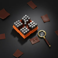 37 Pieces 3 Mm Letter and Number Stamp Set Heart Shape Alphabet Number Stamp Set Permanent Marks for Handmade Projects