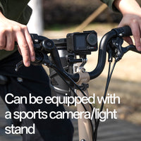 Aluminum Alloy Handlebar Mount for Folding Bikes with Computer, Light, and Bottle Cage