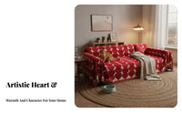 Anti-Scratch Heart Pattern Throw Blanket Pet Friendly Fringed Throw Blanket Year-Round Use Sofa Cover Machine Washable for Homeowners, Decor Enthusiasts, Living Room, Bedroom, RV Travel, Outdoor Picnics