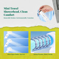 High-pressure travel shower head