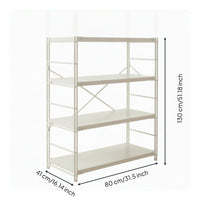 4-Tier Storage Rack Freestanding Furniture Stable for Living Room, Homeowners