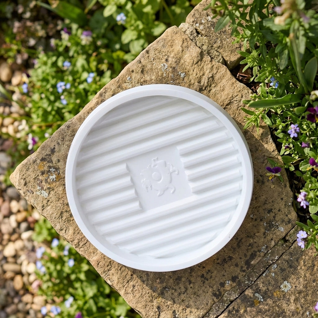 Plant Saucers and Round Tray with Ribbed Drainage, Simple Style Drip Tray for Outdoor Plants, Garden Horticulture Plant Trays for Indoor Use