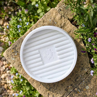 Plant Saucers and Round Tray with Ribbed Drainage, Simple Style Drip Tray for Outdoor Plants, Garden Horticulture Plant Trays for Indoor Use