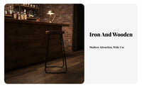 Bar Stool Modern Minimalist Metal Frame Bar Chair Heavy Duty Industrial High Stool for Cafe Owners, Interior Designers, Restaurant, Eatery, Kitchen