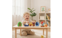 10 Pieces Educational Number Puzzle Colorful Wooden Puzzle with Blocks Preschool Number Blocks Cognitive for Toddlers, Preschoolers, Playroom, Classroom