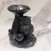猫头鹰水晶球底座球托水晶球座玉器底托树脂工艺品批创意树脂底座