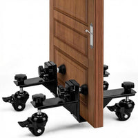 2 Pieces U-Shaped Cradle Door Moving Dolly Adjustable Clamp Door Panel Dolly Swivel Caster Wheels Material Handling Equipment Threaded Tightening Knob