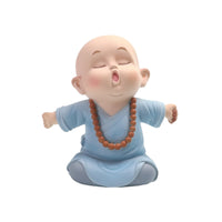 Resin Monk Figurine Chinese Style Little Monk Statue Miniature for Desktop