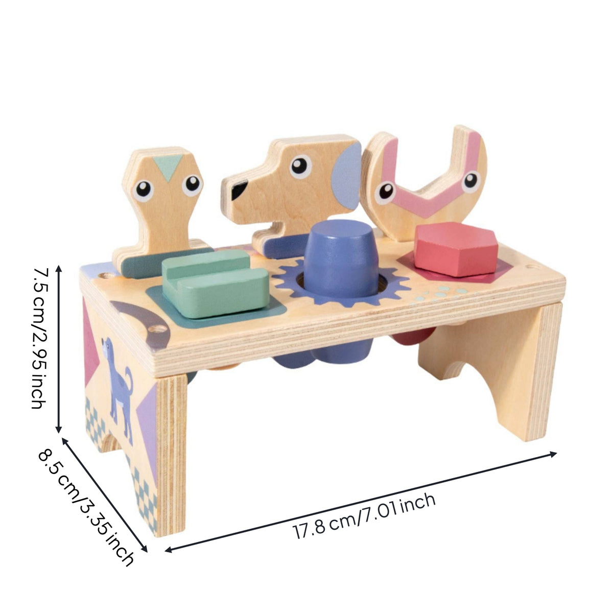 Wooden Tool Bench Compact Toy Workbench Child-Centered Playset for Classroom