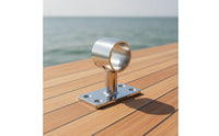 Handrail Bracket with Rectangular Base Stainless Steel 316 Grade Handrail Bracket Polished Rail Fitting for Marine Decks