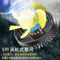 新款车载风扇12V24V汽车后排电风扇多功能调节大风力椅背双头风扇