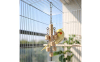 Bird Chew Toy Natural Wood Hanging Bird Toy Chewable Non for Birds
