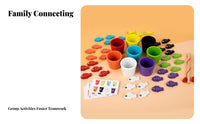 Fine Movement Skills Development Color Sorting Fishing Game Hand-Eye Coordination 2-in-1 Sorting and Fishing Game Sensory Training