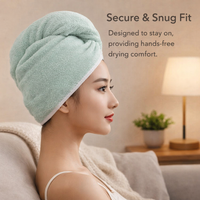 Swimming Pool Hair Towel Wrap for Women with Coral Fleece, Highly Absorbent Turban After Shower, Thickened Quick Dry Head