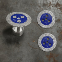 3 Pieces Diamond Saw with Flange Brazed Diamond Saw Mini Disc for Stone Carvers, Tile Installers, Angle Grinders, Workshop