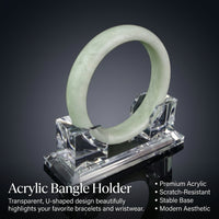 Bracelet Stand Jewelry Display, Transparent Lightweight Acrylic Bangle Holder, Shop and Dresser Top Organizer, Clear U-Shaped for Jewelers