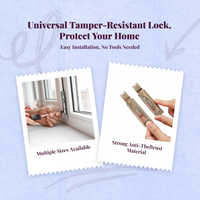 Fenestration Lock, Aluminum Alloy Security Lock, Universal Casement Fenestration Latch for Home, Office, Sliding Doors