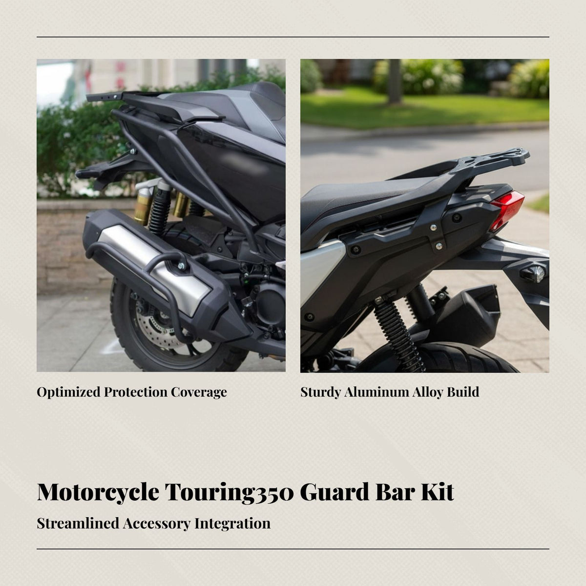 ADV350 CNC Crash Bar, Exhaust Guard