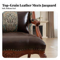 Continental design high-spine Armchair Comfortable Lounge Chair timeless Design Single Sofa Thickly Cushioned for Homeowners, Professionals, Readers, Living Room, Reception Area, Home Office, perusing corner