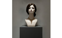 Mannequin Head with Shoulders Realistic Mannequin Head Life-Sized for Jewelers, Cosplayers, Salons, Jewelry Stores, Shop Shopfronts