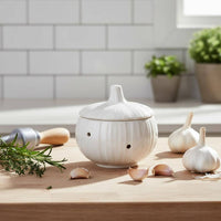 Ceramic Garlic Keeper Humidity Resistant Garlic Keeper Easy to Clean for Kitchen