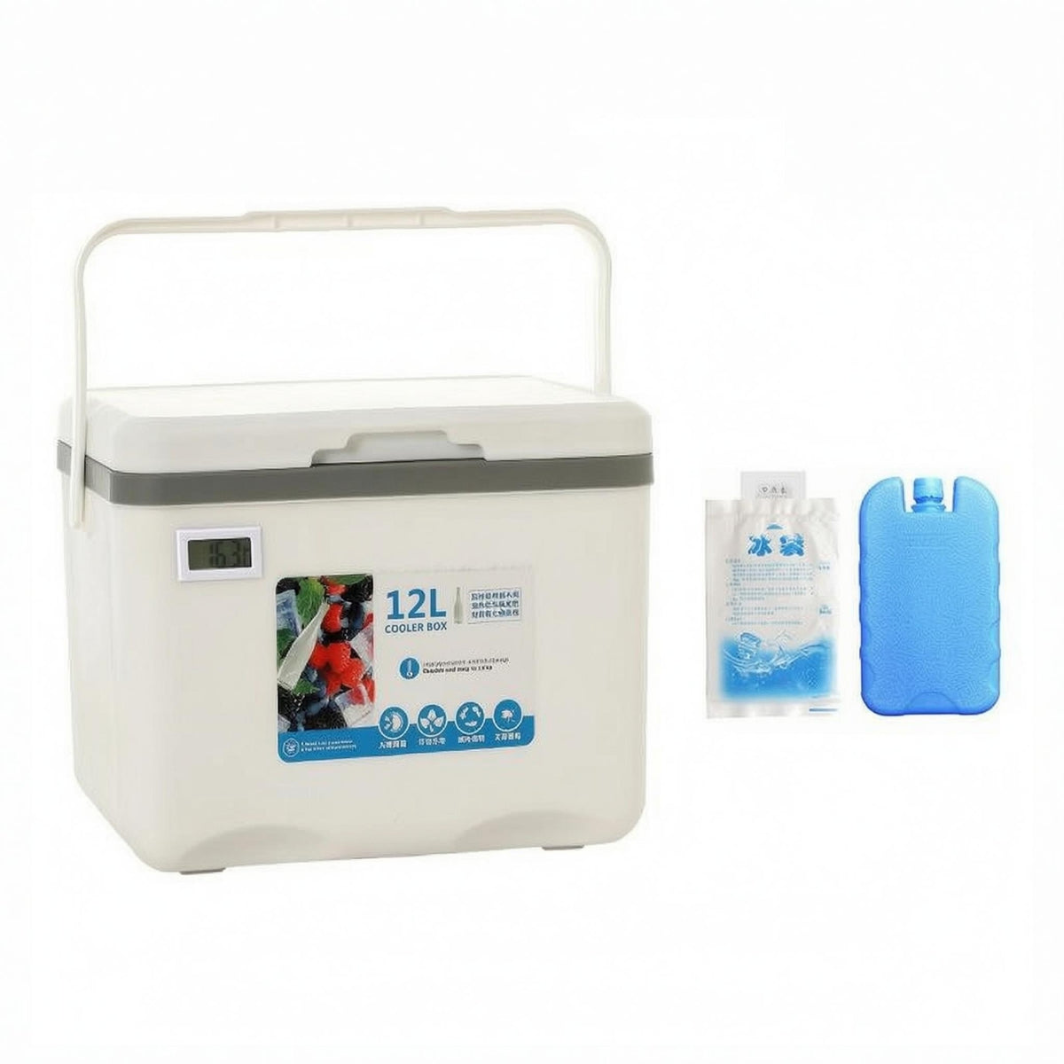 Insulated Cooler Box Sturdy Portable Cooler Box Freezer-Style Gasket