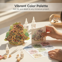 3D Diorama Sticker Kit for DIY Miniature Scenes - Korean Style Stress Relief Christmas Cartoon PET Stickers