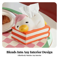 Cute Avian-Shaped Tissue Box Duck-Shaped Holder Easy to Home Decor for Desk