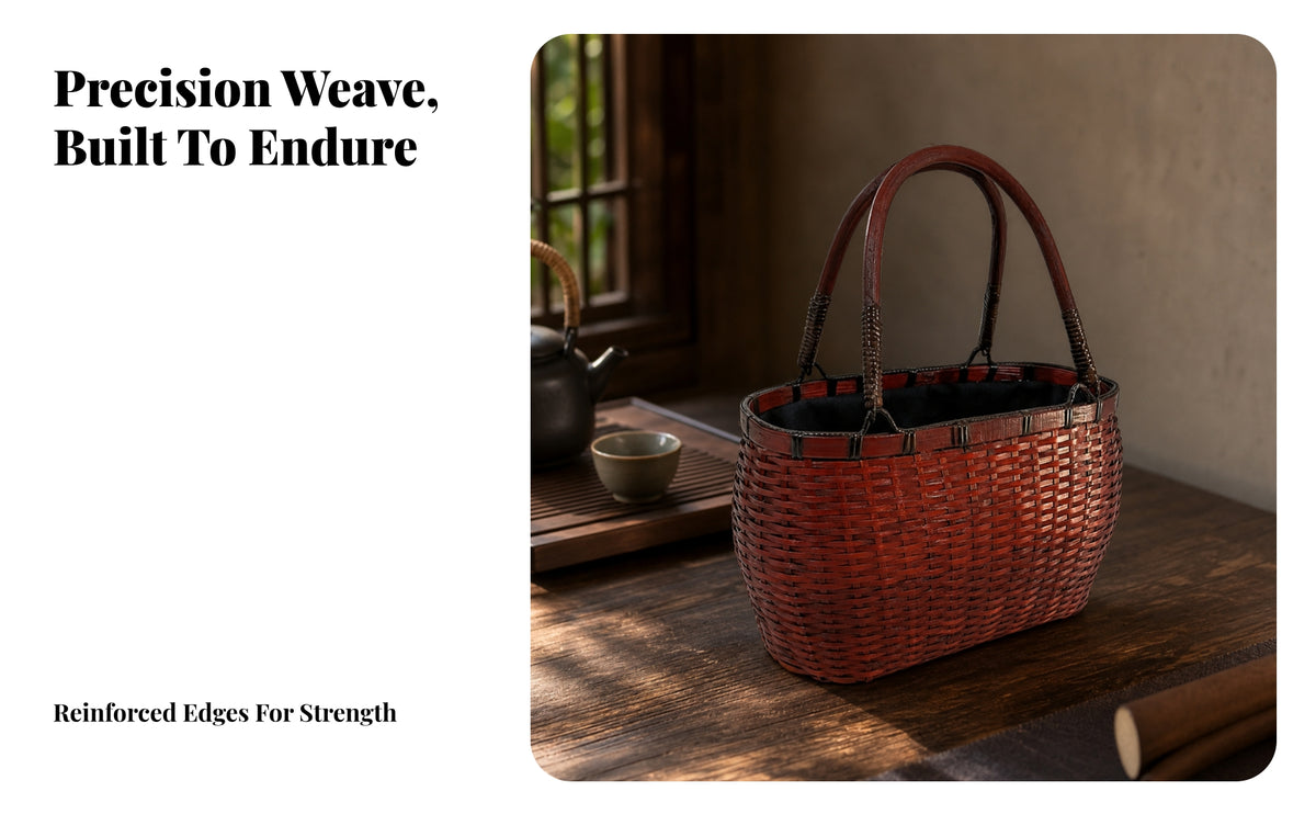 Handwoven Bamboo Basket Handbag